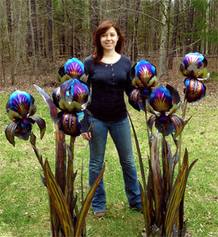 Hand Blown Garden Glass – Chuckanut Bay Gallery & Sculpture Garden